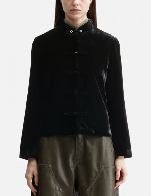 TEAM WANG design Reset Velvet Stand-Collar Jacket