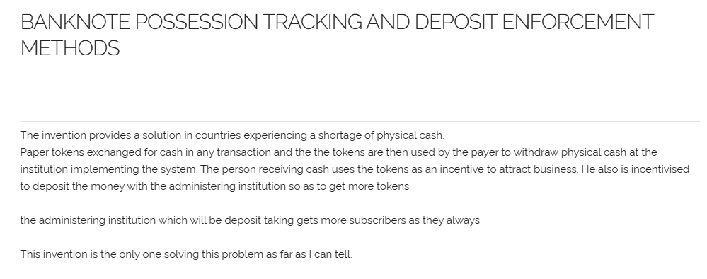 BANKNOTE POSSESSION TRACKING AND DEPOSIT ENFORCEMENT METHODS