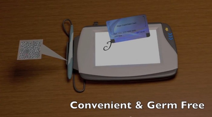 Integrated Credit / Debit Card Signature Utensil